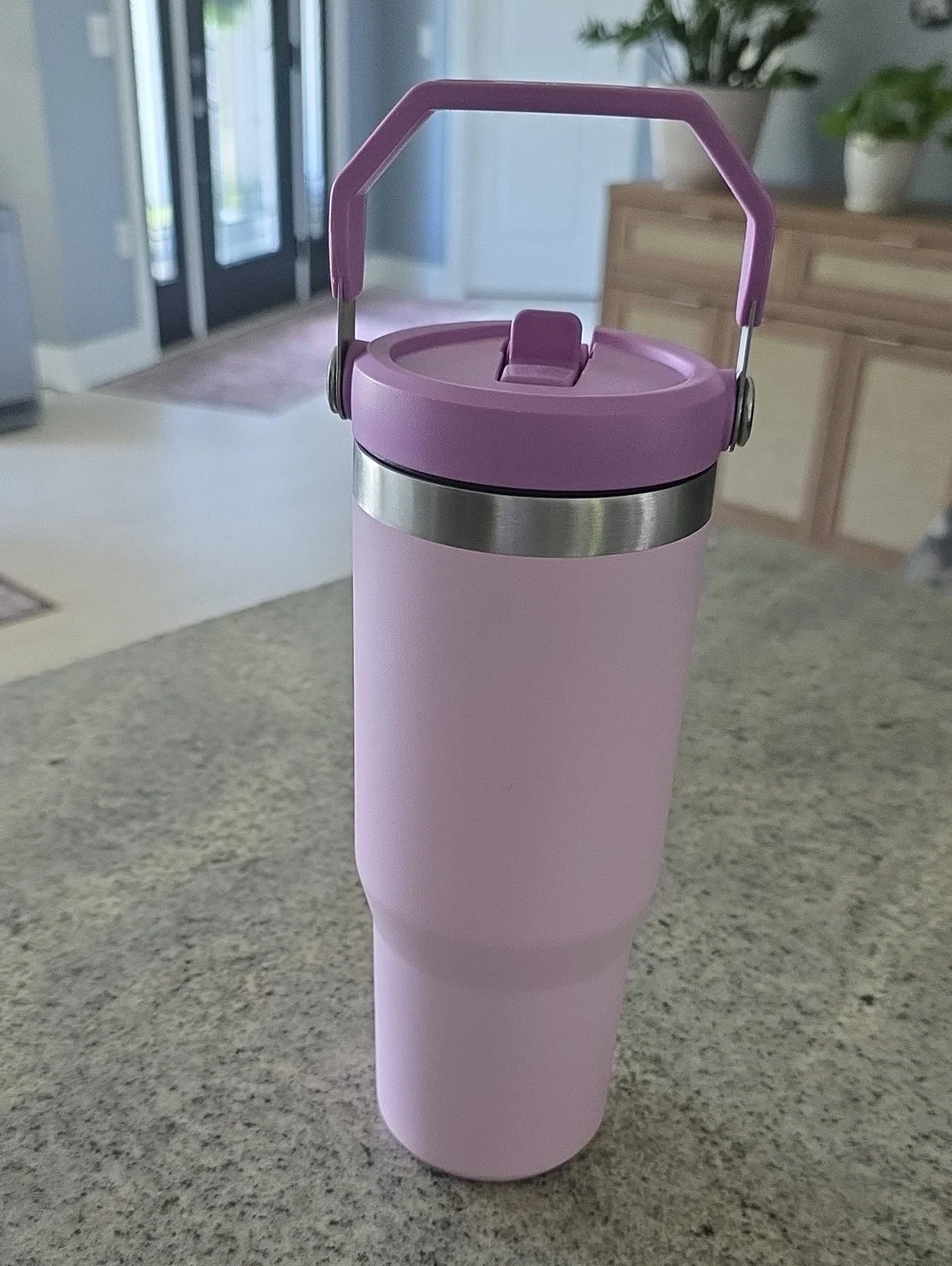 30 oz Stanley Lavender/purple Travel Tumbler with Carry Handle & Flip Straw - Picture 5 of 6